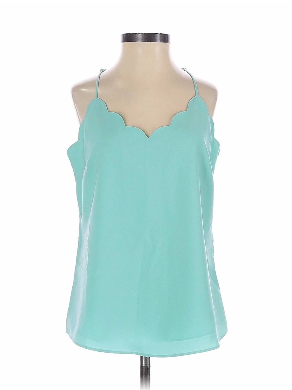 J.Crew Mint Green Scalloped Neck Cami Top Size 0 (New with Tags)